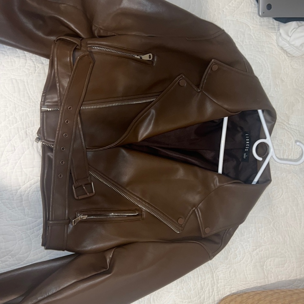 Blown lioness leather jacket oversized